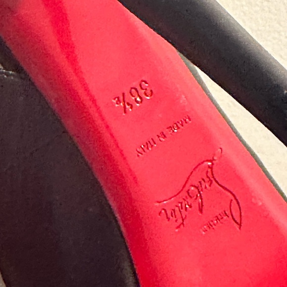 Christian Louboutin Black and Red Heels - Picture 4 of 7
